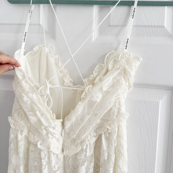 For Love & Lemons "Joelle" Ivory Lace Maxi Dress, size Medium - Picture 8 of 8